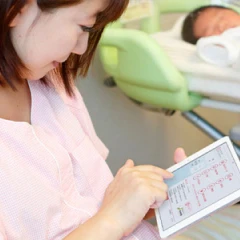 ベビーパッドを使っている写真